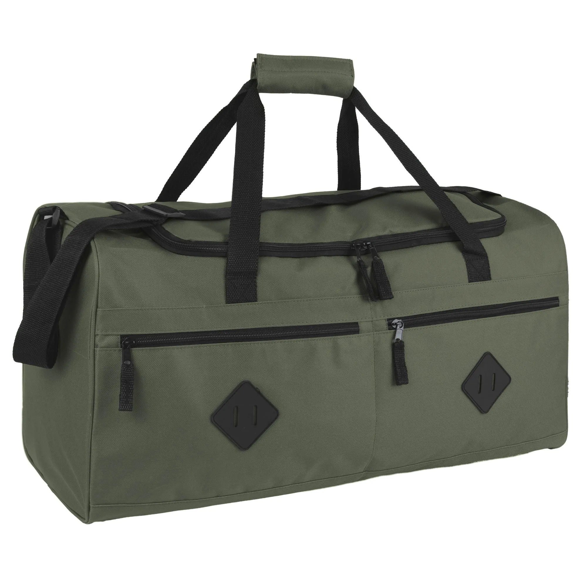 24 Inch Multi Pocket Duffle Bag - Solid Colors