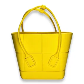 Arco Mini Yellow Top handle Bag in Rubber