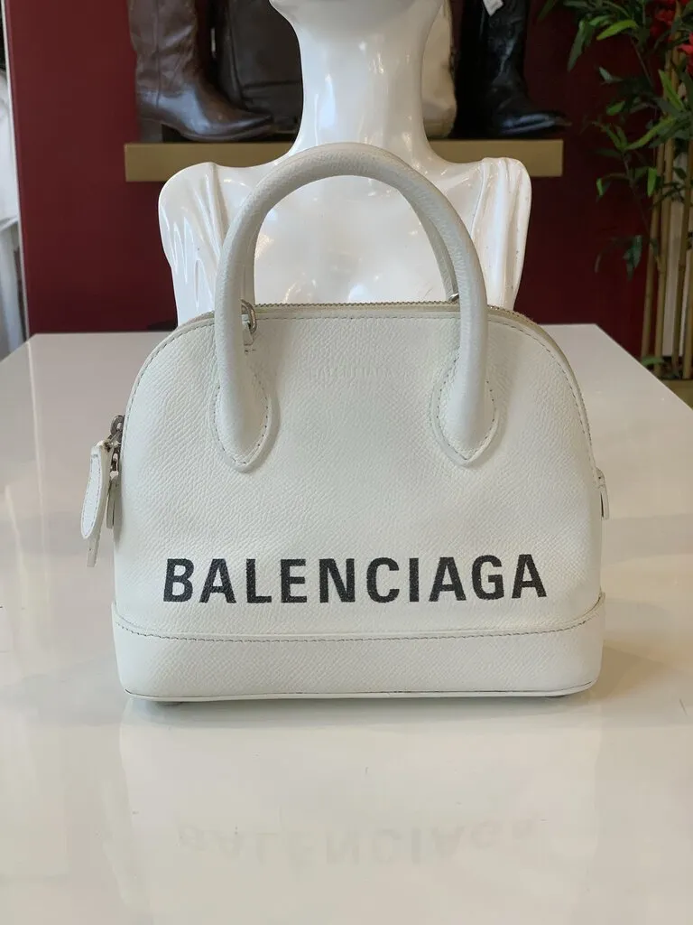 Balenciaga White Small Ville Tote