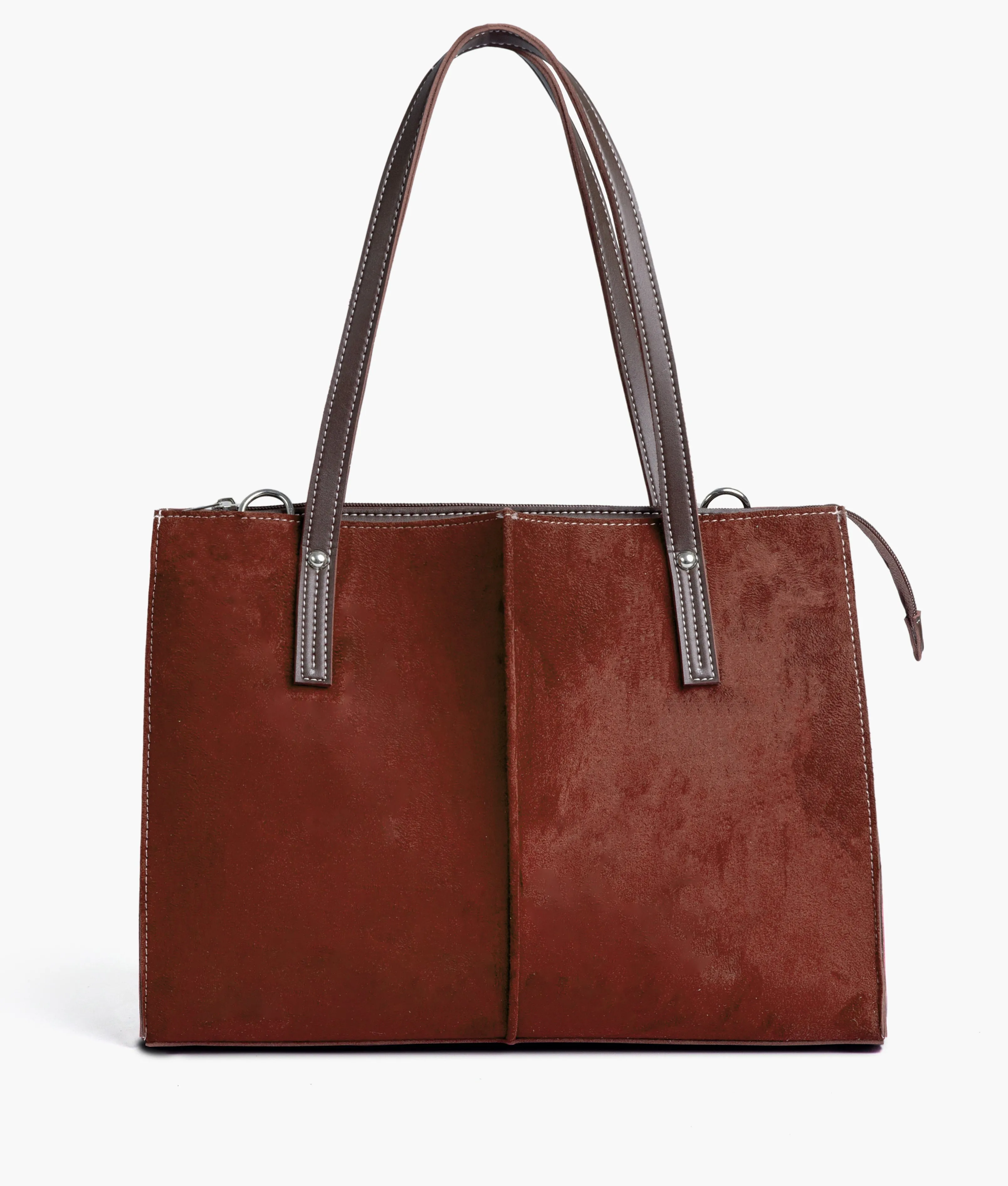 Brown Velvet Ladies Tote Bag 561