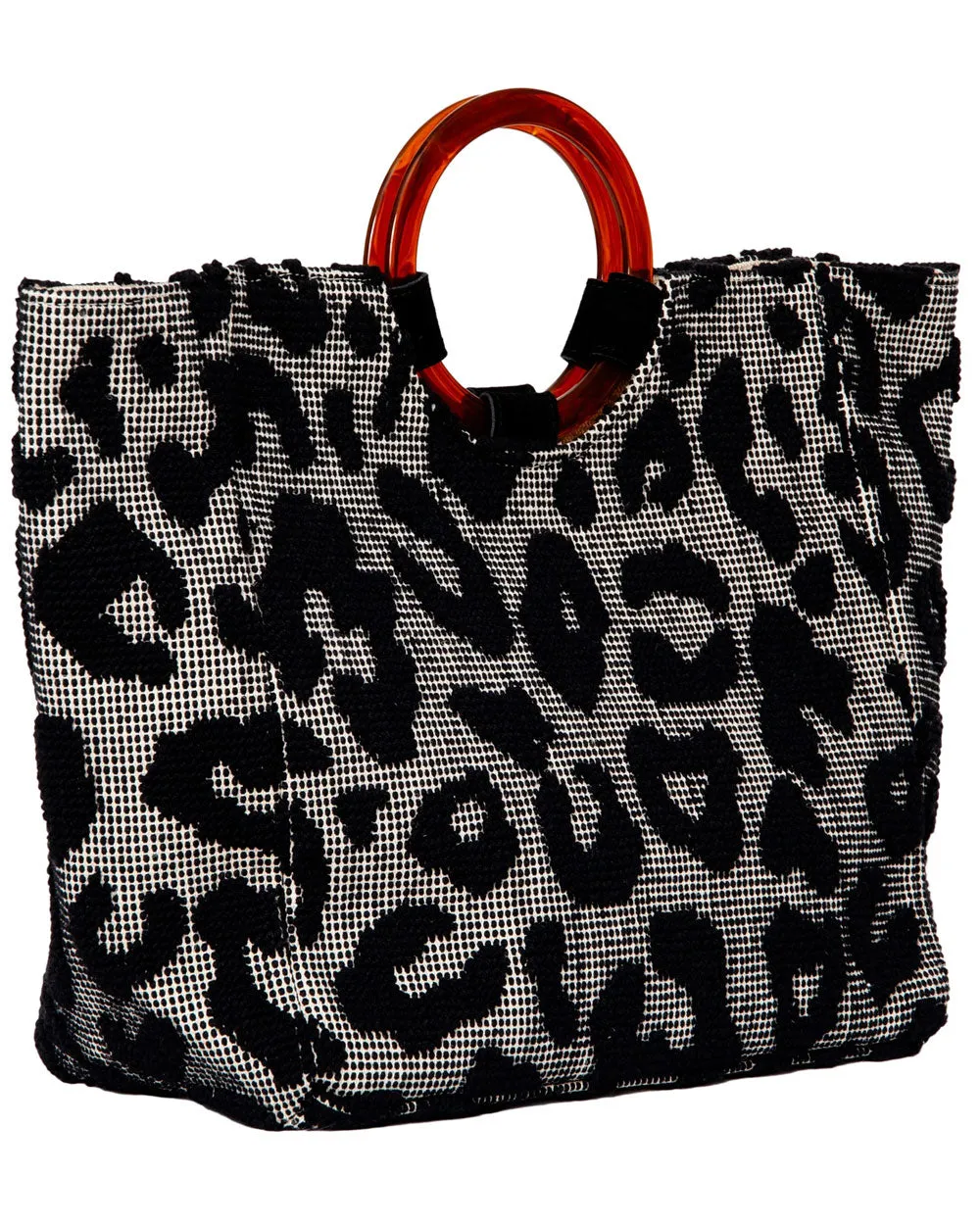 Carlotta Nero Leopard Tote