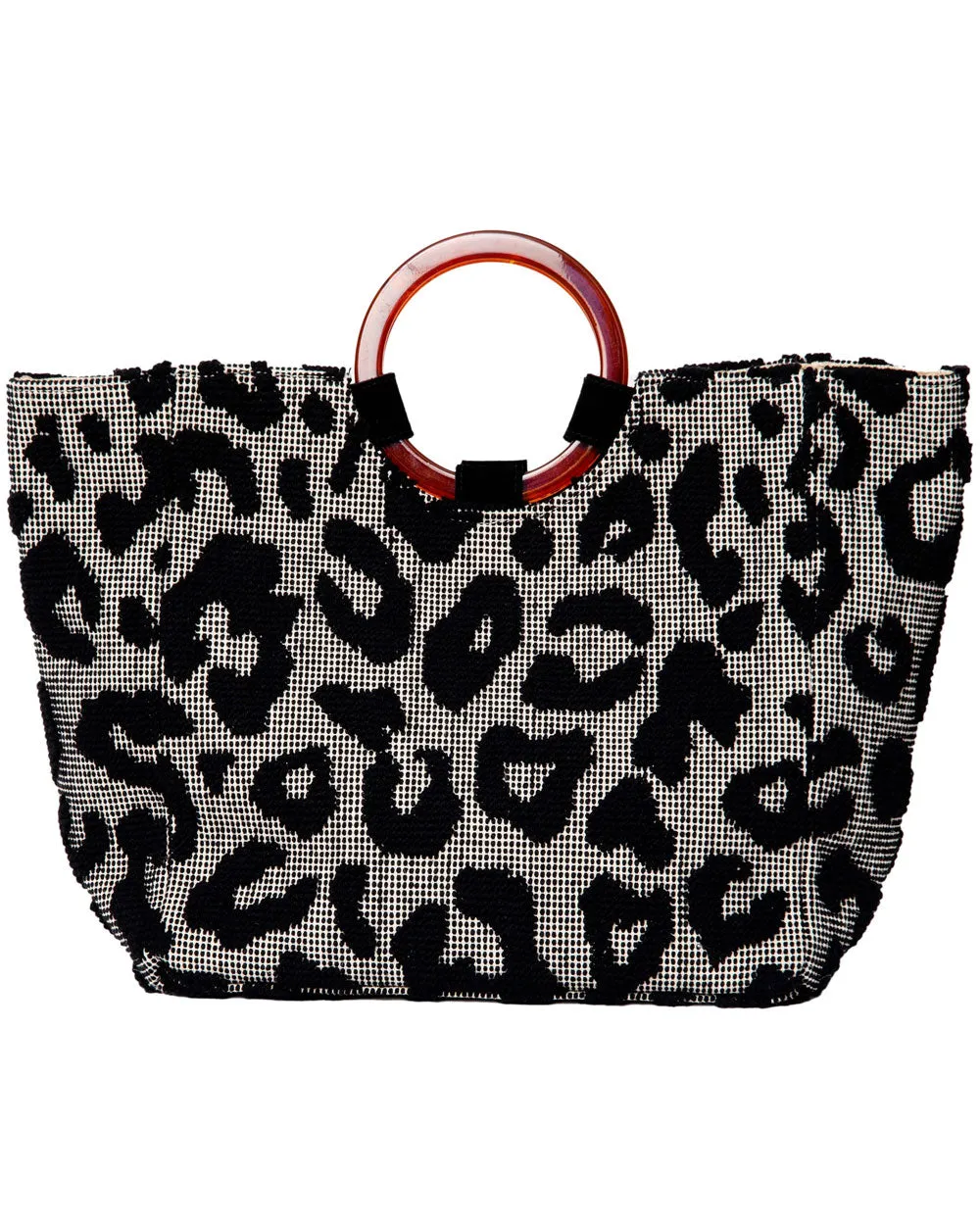 Carlotta Nero Leopard Tote