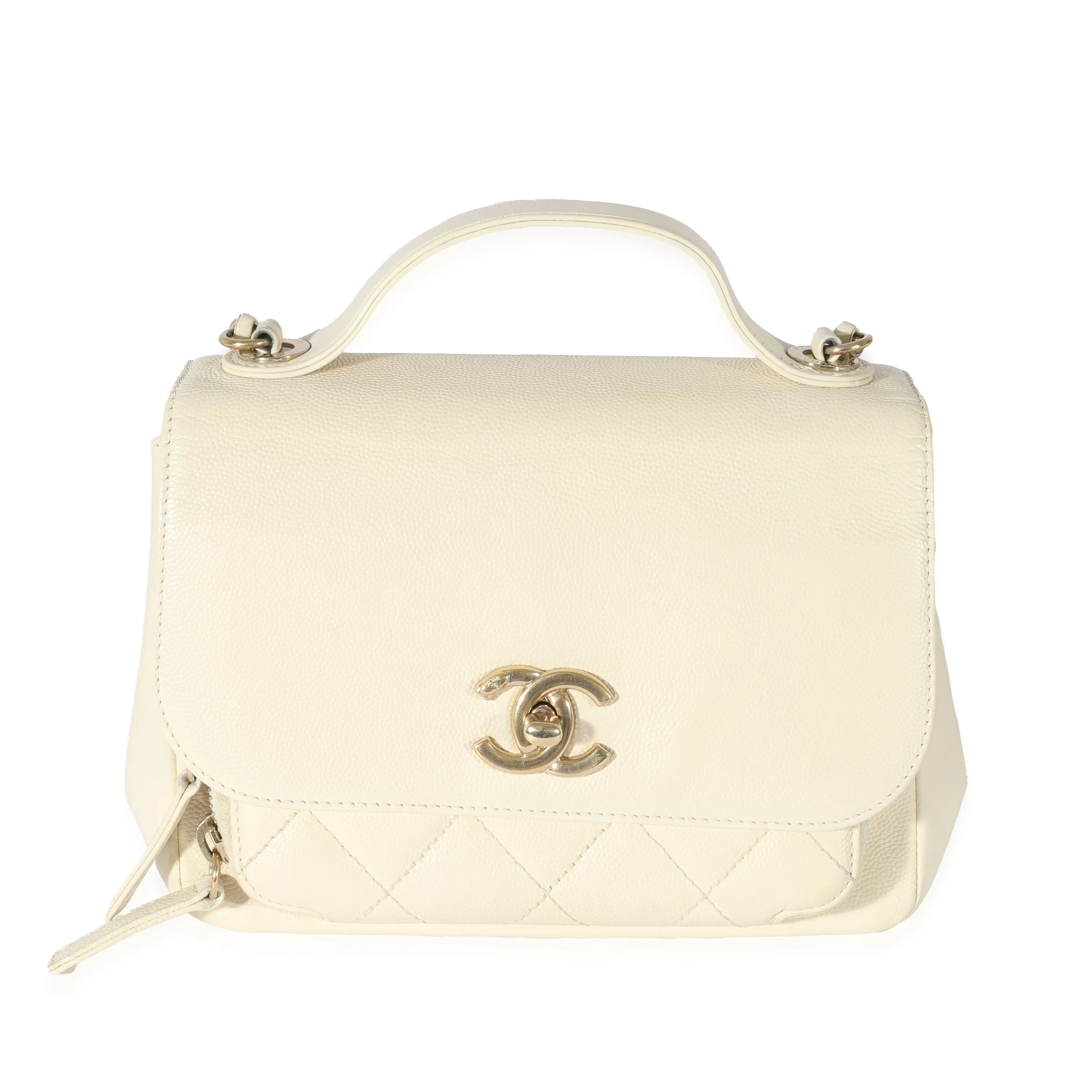 CHANEL Cream Caviar Mini Business Affinity Flap