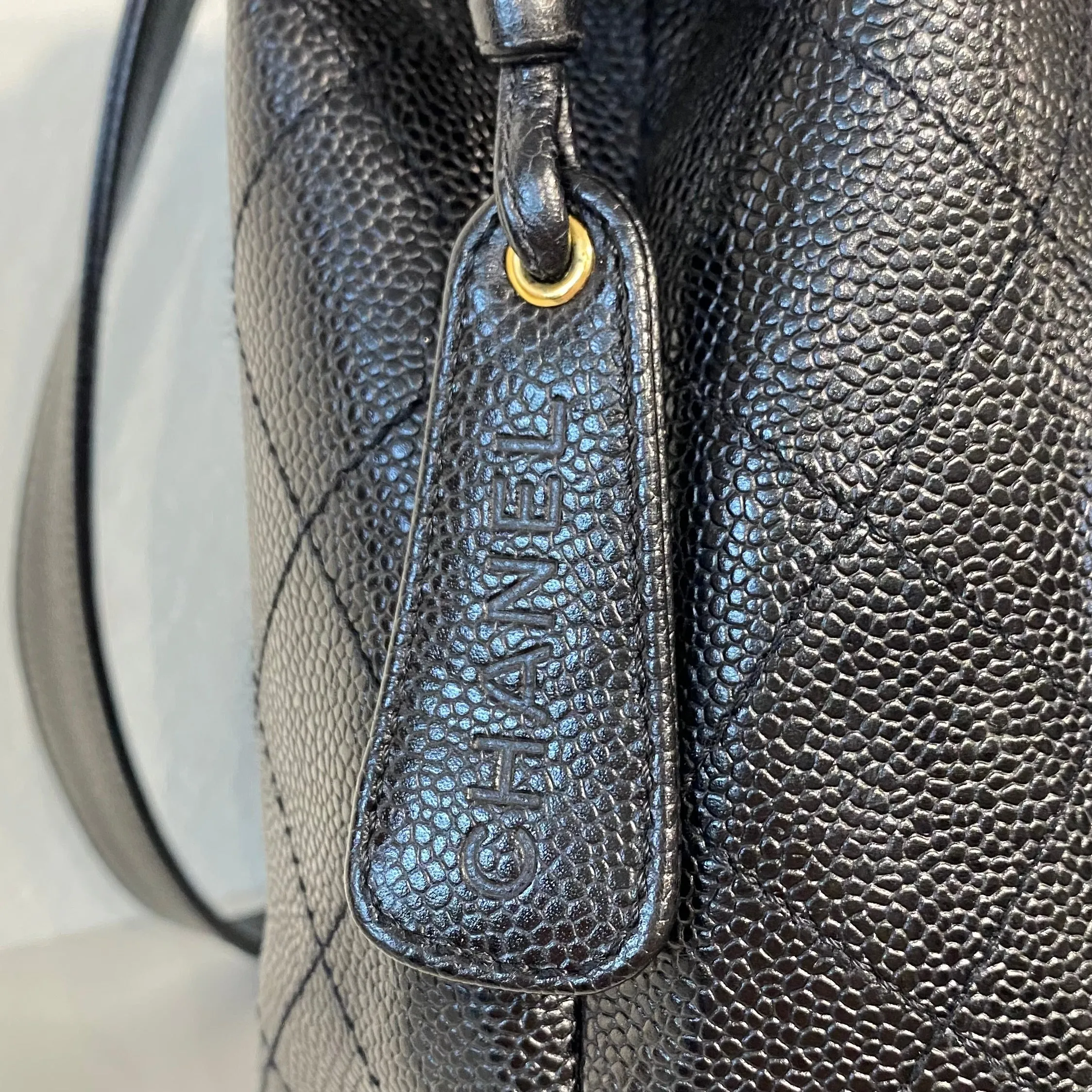 Chanel Vintage Black Caviar Tote