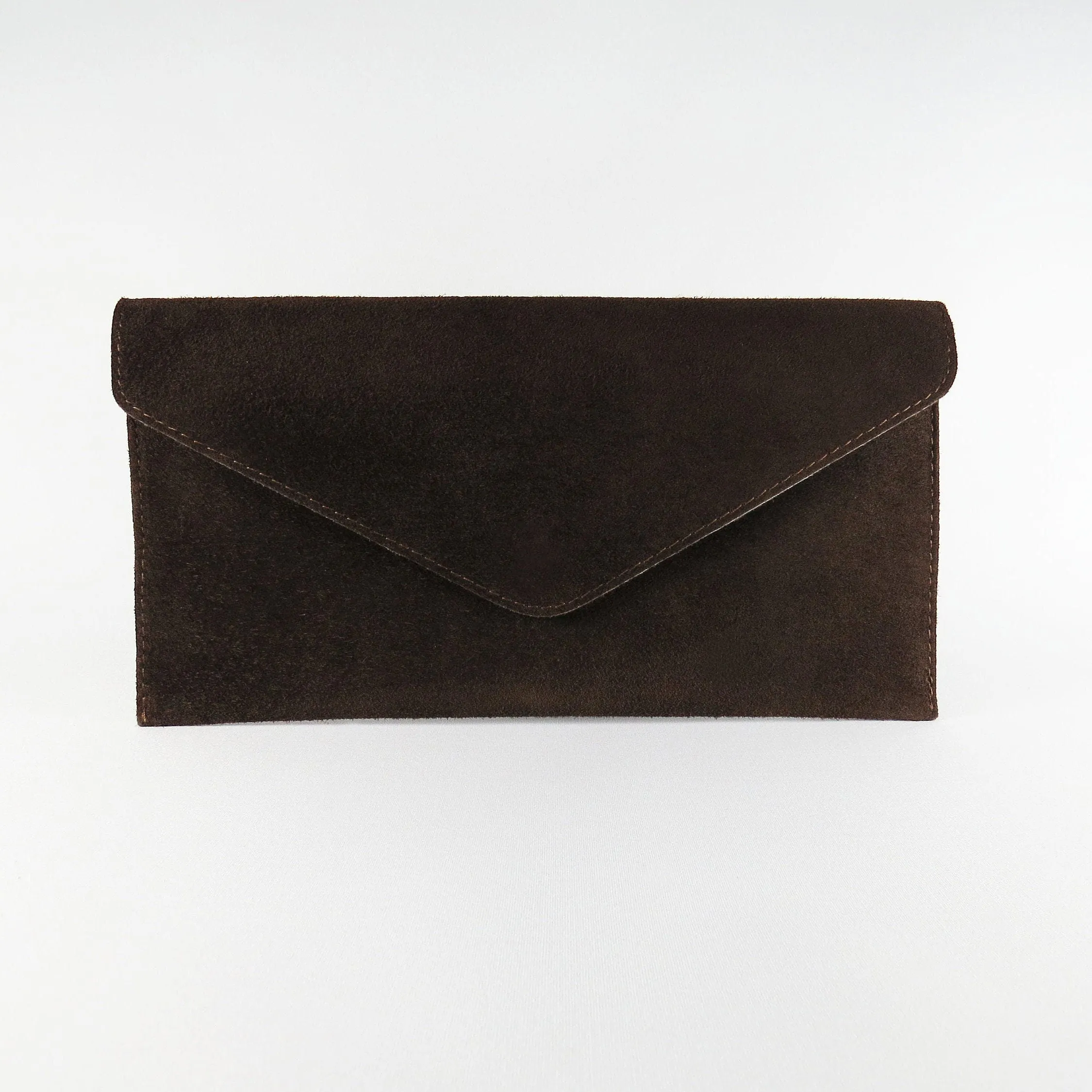 Coffee Brown Envelope Clutch Bag