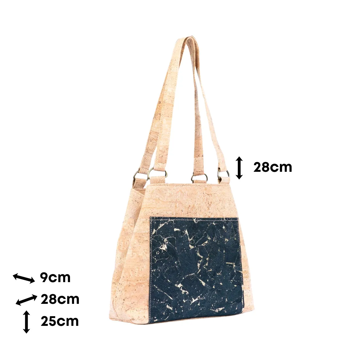 Cork Women's Tote Bag with Front Pocket BAGP-277