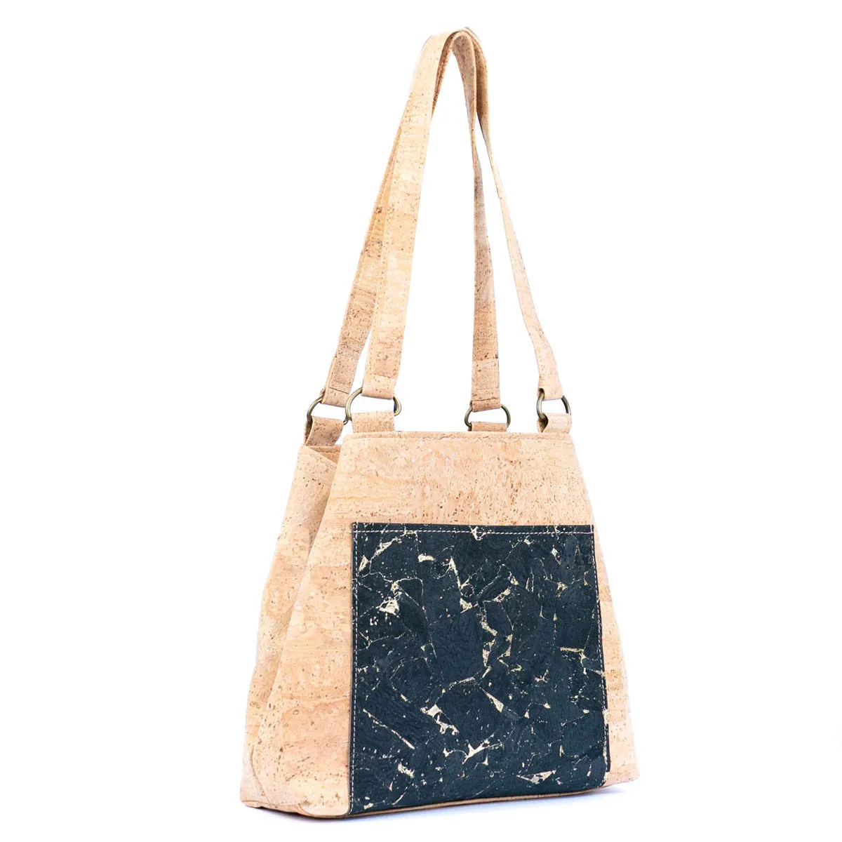 Cork Women's Tote Bag with Front Pocket BAGP-277