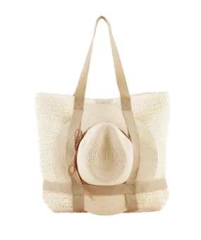 Cream Tote and Hat Set