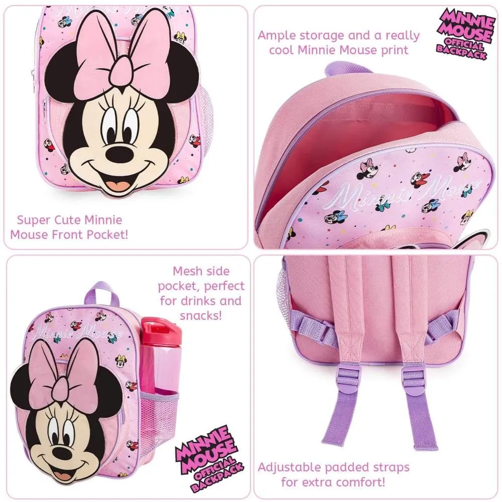 Disney Minnie Mouse Backpack for Girls - Pink Minnie Mouse