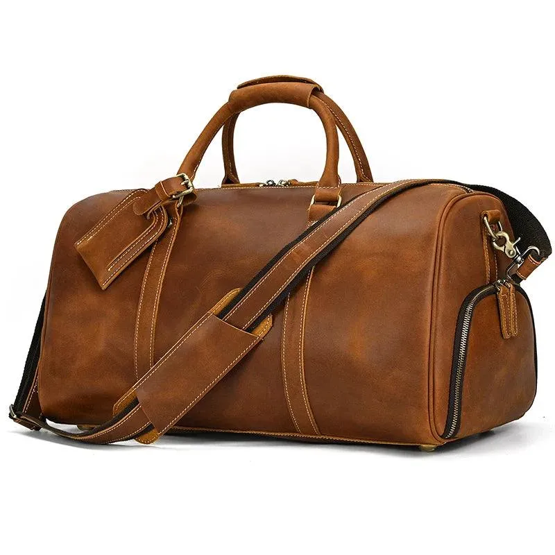 Duffel Bag for Men Crazy Horse Leather