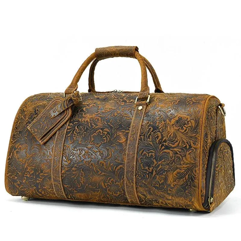 Duffel Bag for Men Crazy Horse Leather