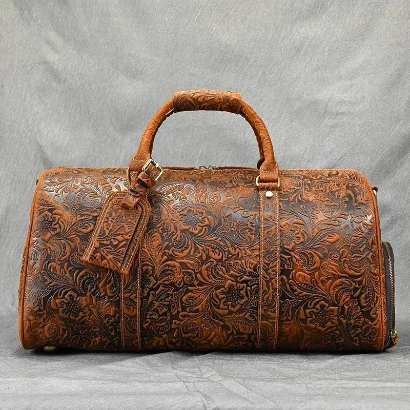 Duffel Bag for Men Crazy Horse Leather