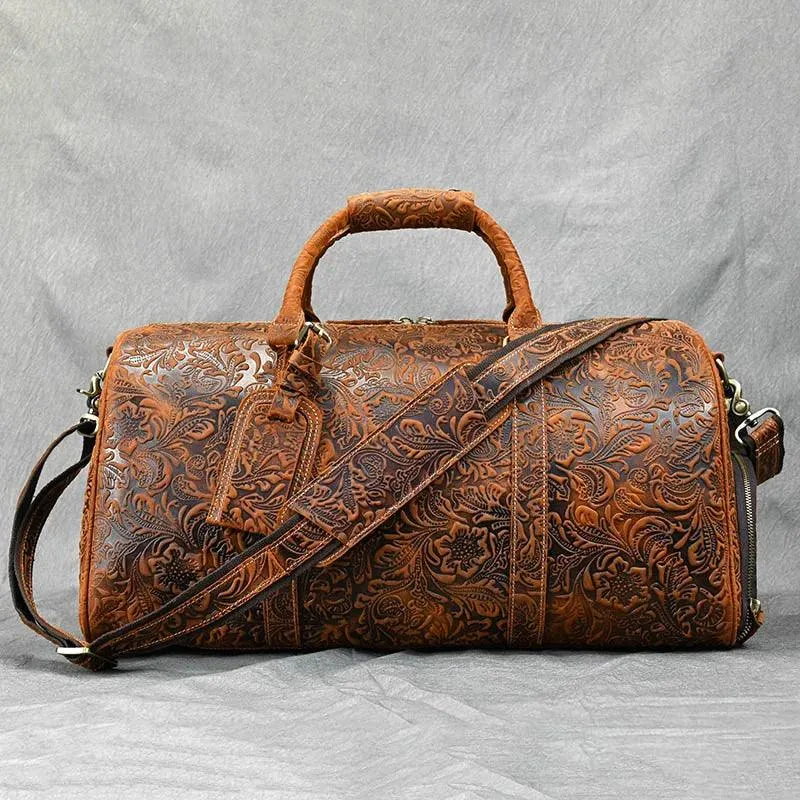 Duffel Bag for Men Crazy Horse Leather