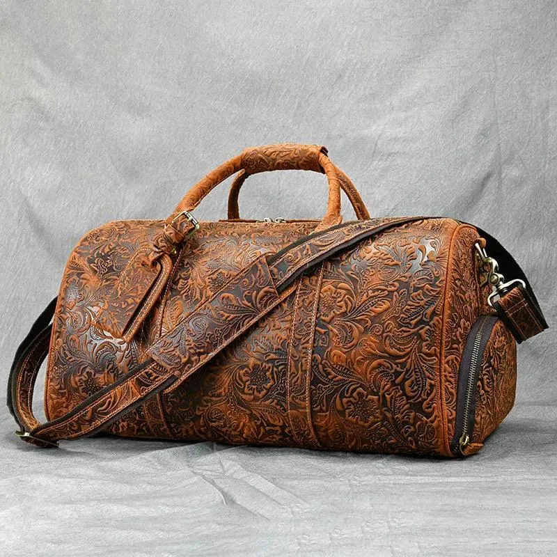 Duffel Bag for Men Crazy Horse Leather