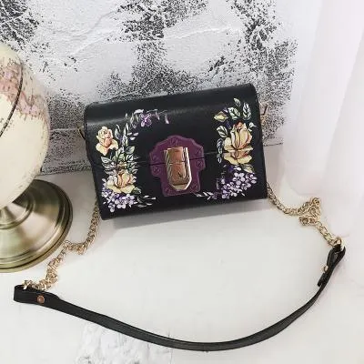 Embroidery Crossbody Bags Women Luxury Messenger Bag