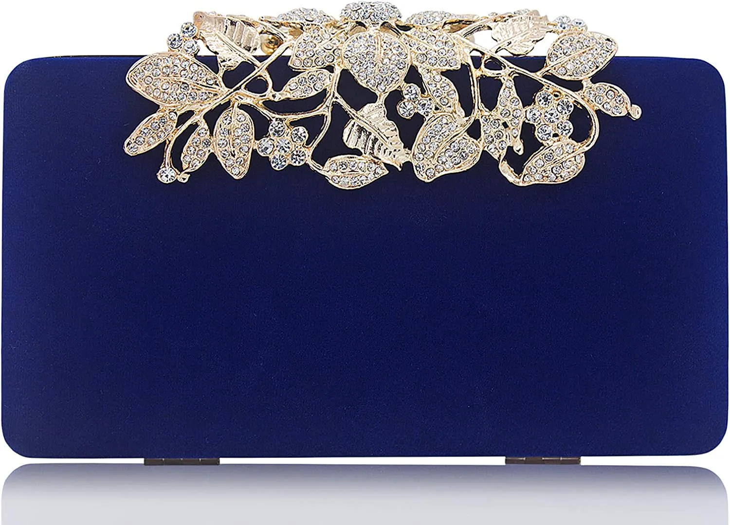 Evening Bag with Flower Closure Rhinestone Crystal