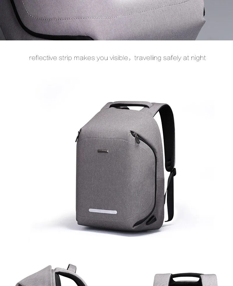 Fashion Anti-Theft Clamshell 15" Laptop Backpack with USB Charging