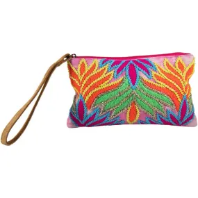 Feather Beaded Wristlet