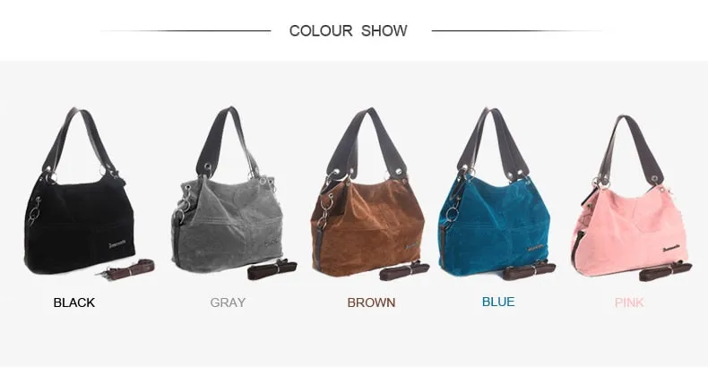 Handbag Women Shoulder Bag Female Large Tote Soft Corduroy Leather Crossbody Messenger For