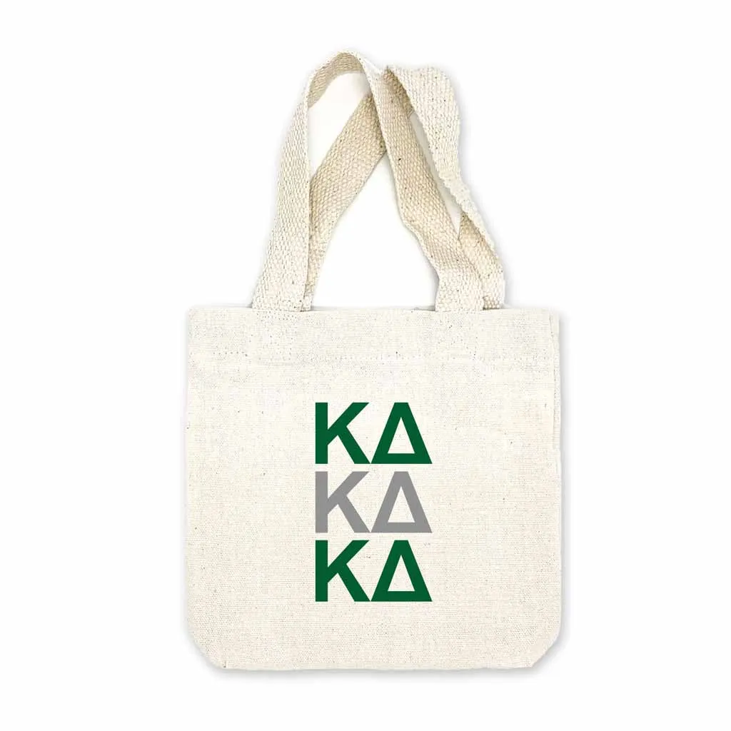 Kappa Delta Sorority Greek Letters Mini Tote Gift Bag