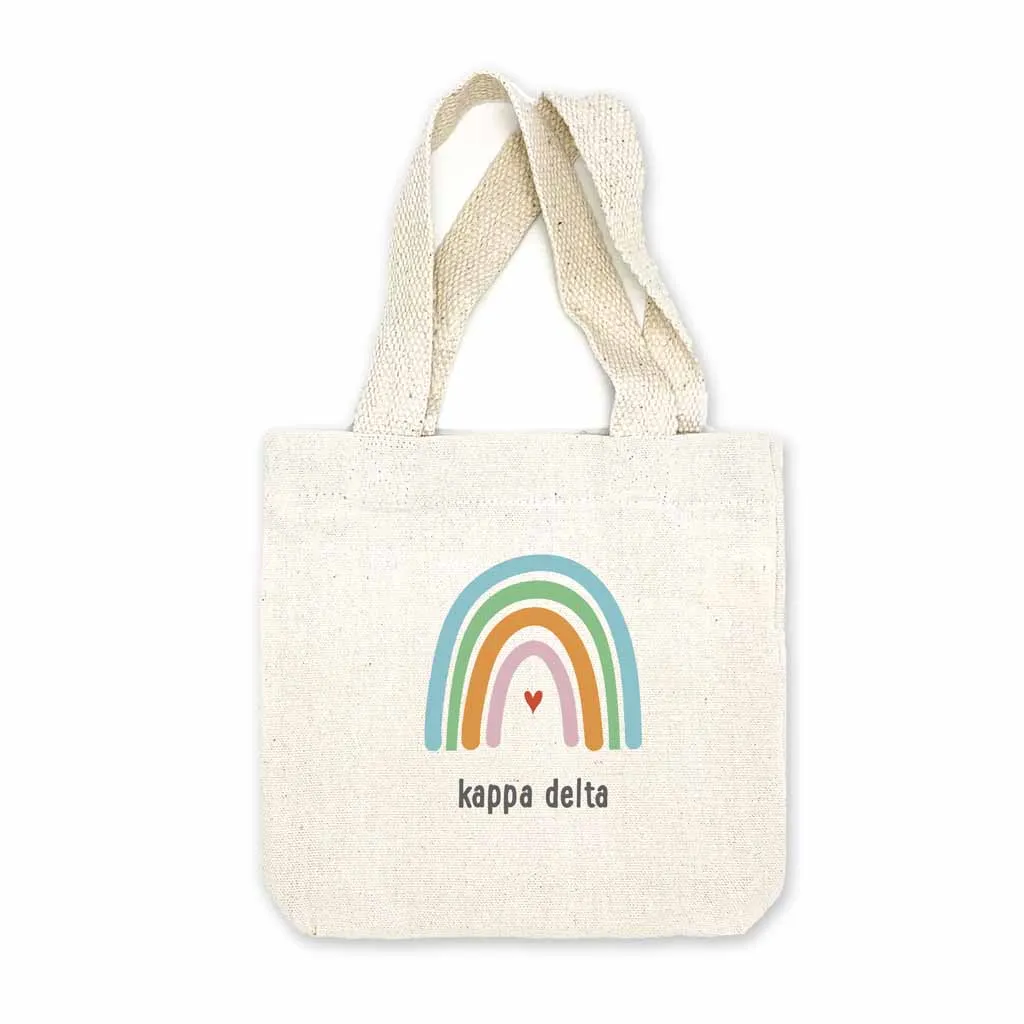 Kappa Delta Sorority Rainbow Mini Tote Gift Bag