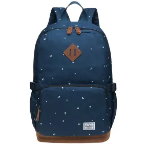 KAUKKO Elegant College School Backpack Women Daypacks, K1005-3 ( Blue / 17L )