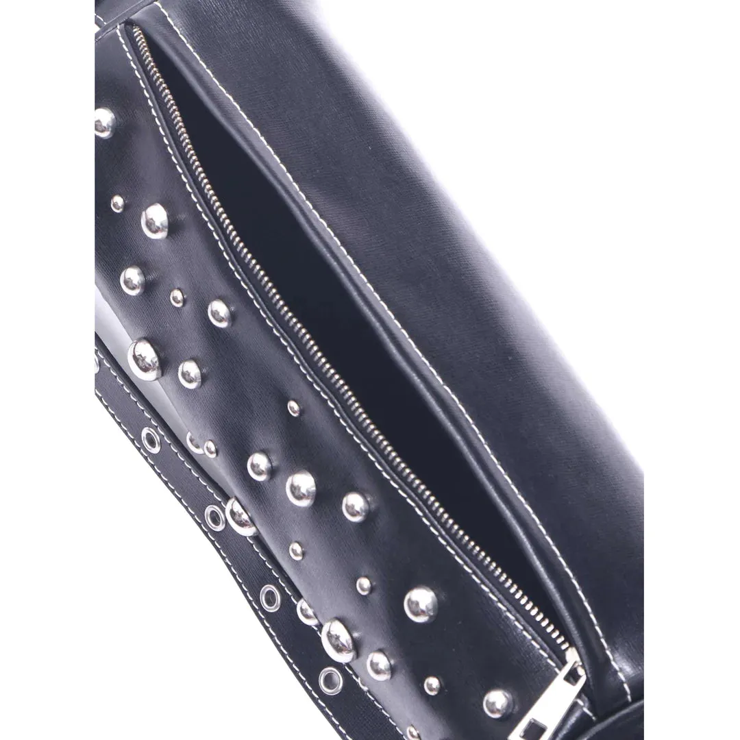 Kelly Florence Black with Silver Studs Bag