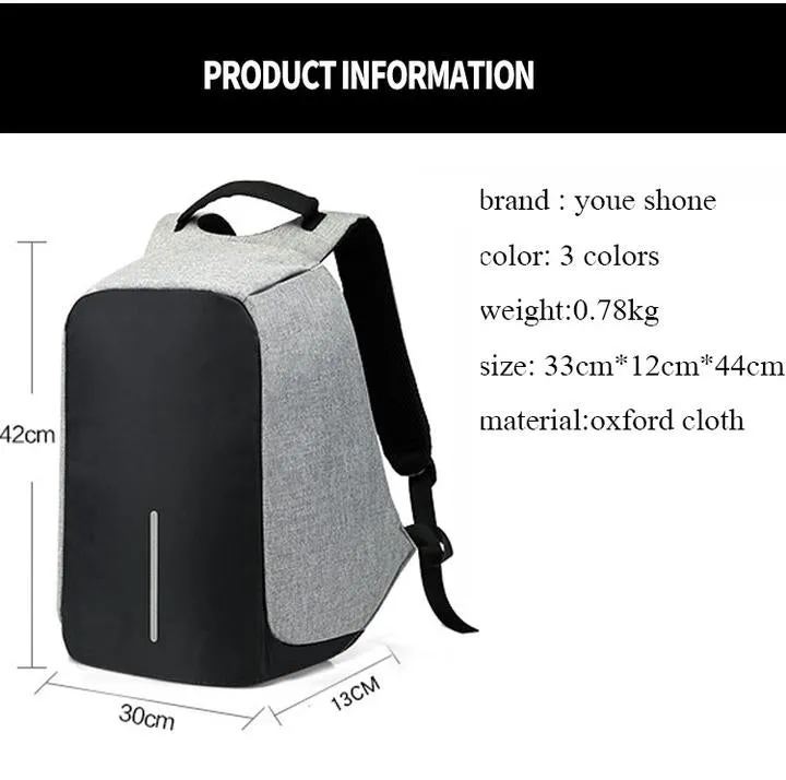 [Korean Style] Functional Laptop Backpack (USB Charging)