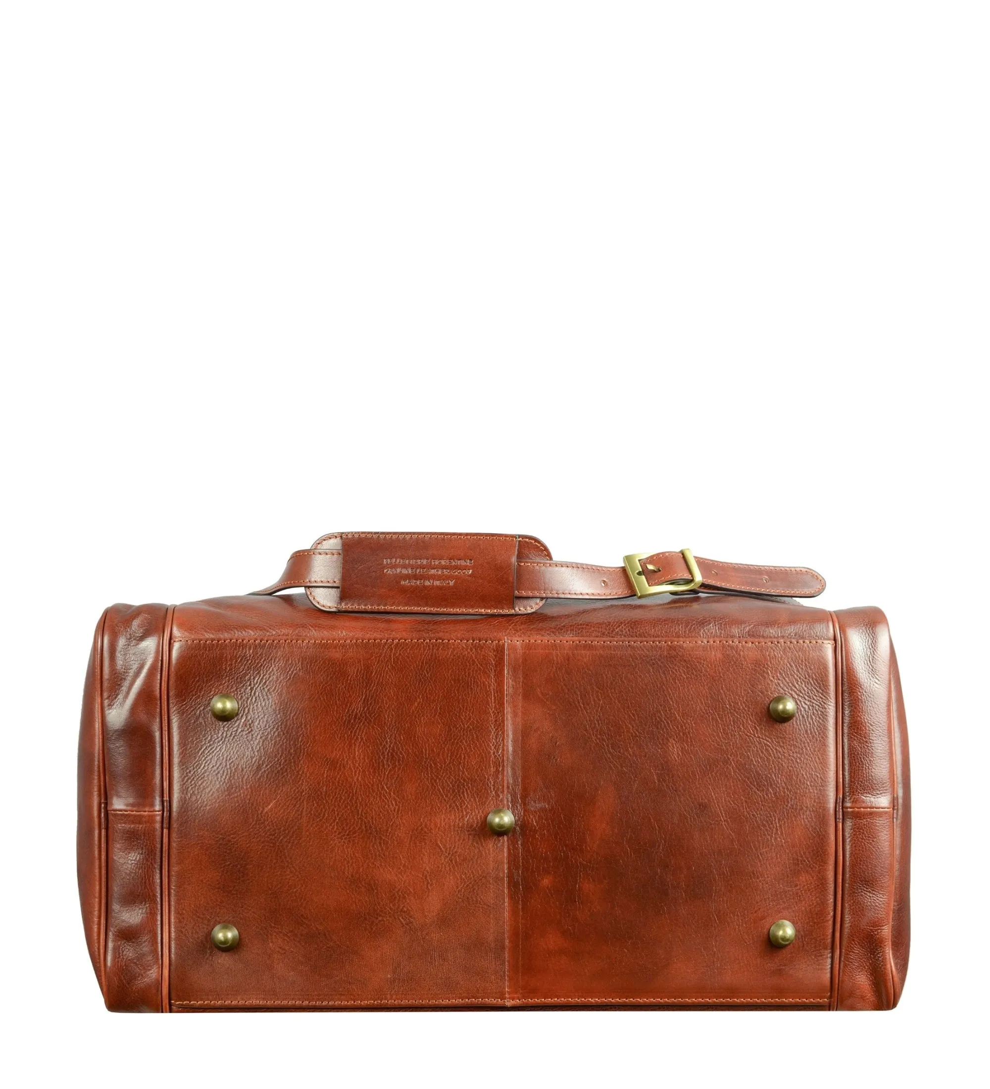 Large Italian Leather Duffel Bag - The Hitchhikers Guide to the Galaxy