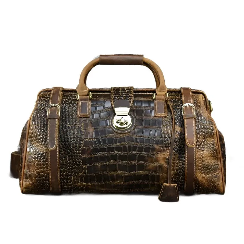 Leather Weekender Bag For Men Vintage Leather