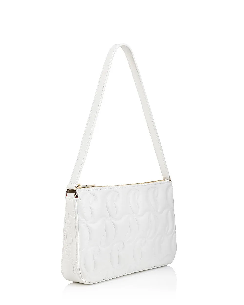 Loubila Embossed Shoulder Bag in White