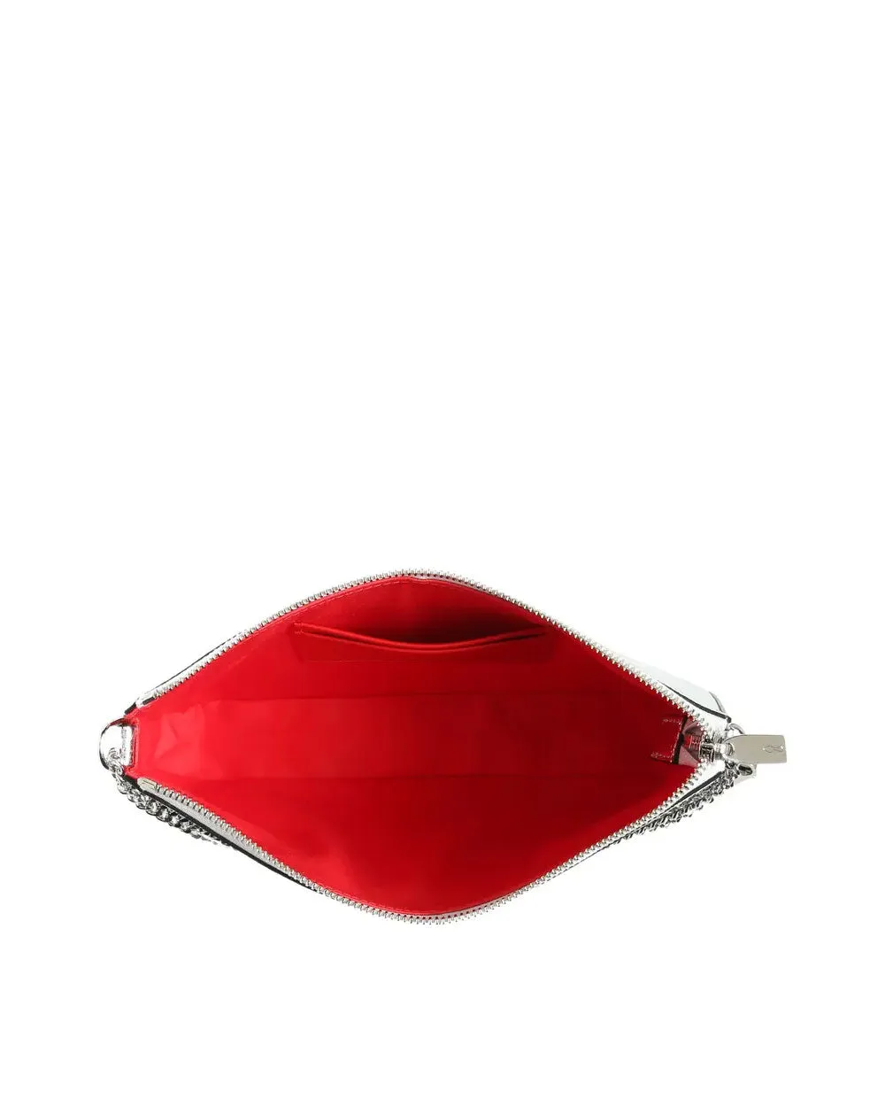 Loubila Metallic Leather Pouch in Silver