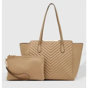 Louenhide Frankfurt Coffee Quilted Tote Bag