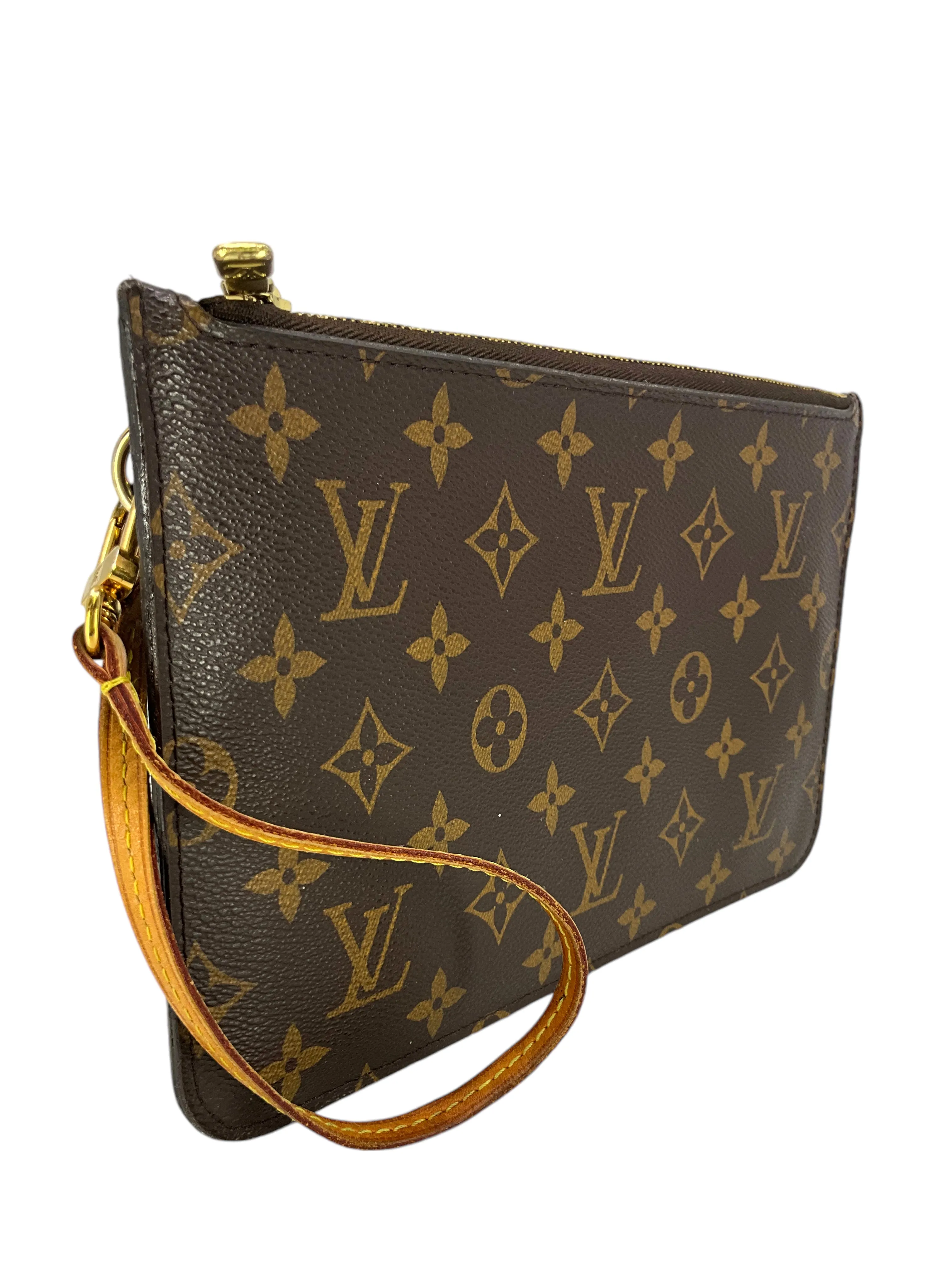 LOUIS VUITTON Monogram Neverfull MM Pochette Wristlet