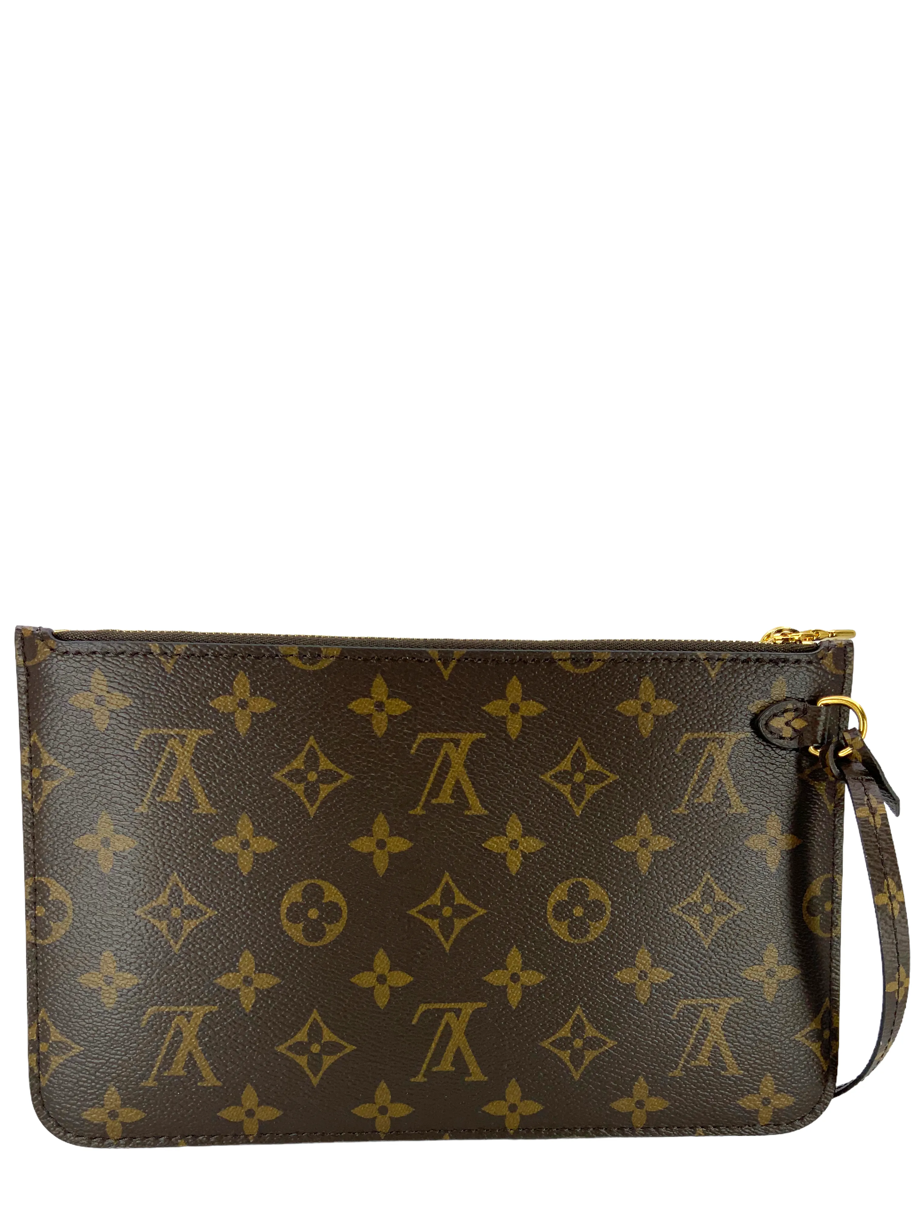 LOUIS VUITTON Monogram Teddy Neverfull MM Pochette Wristlet NEW