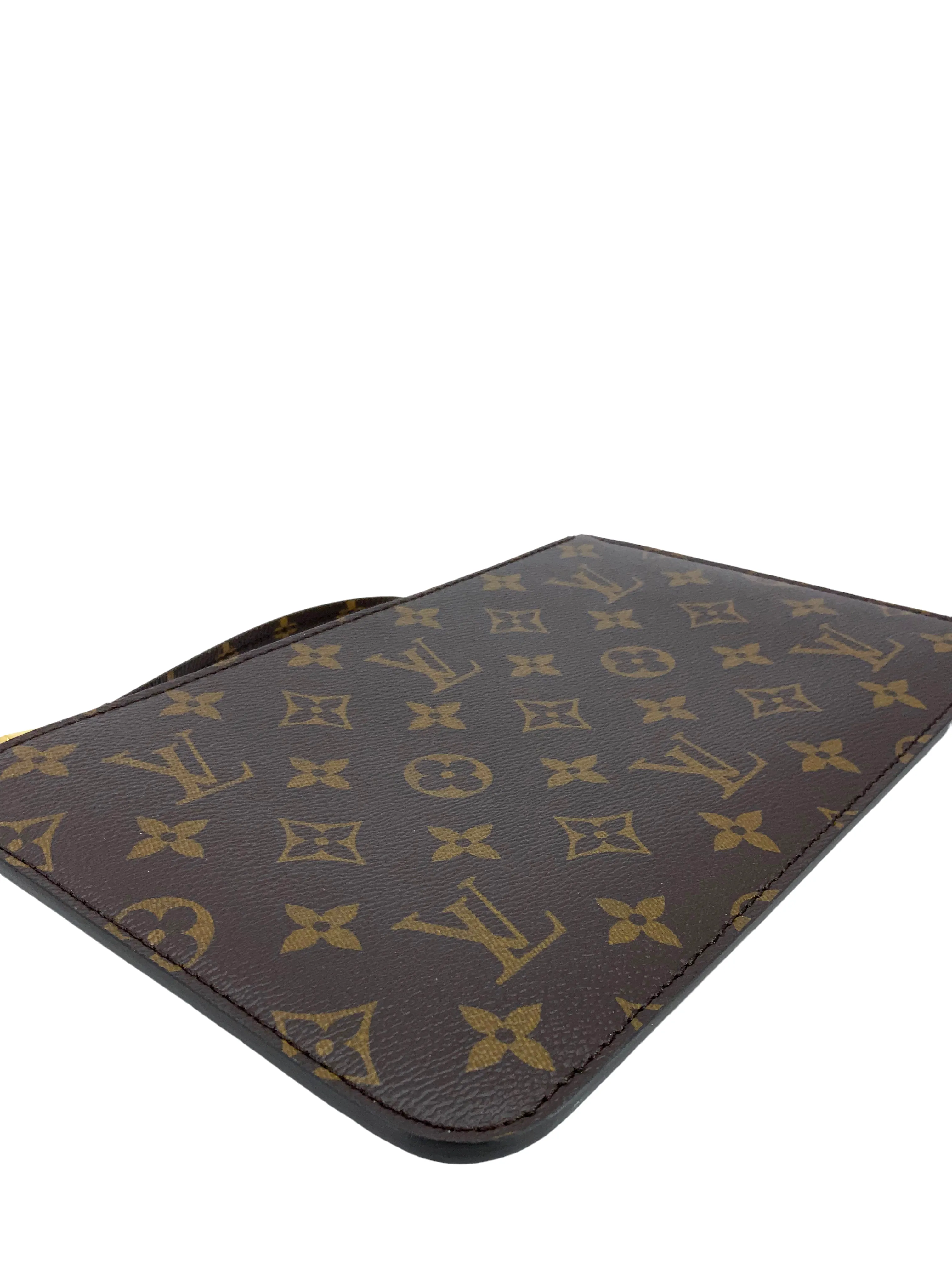 LOUIS VUITTON Monogram Teddy Neverfull MM Pochette Wristlet NEW