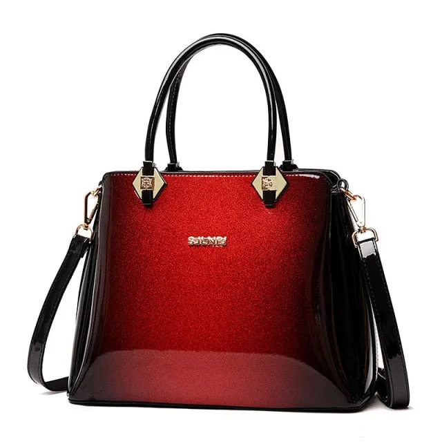 Luxury Brand Designer Patent Leather Ladies Shoulder Bag