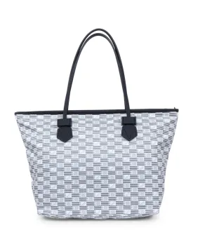 Medium Saint Tropez Zipper Tote in White