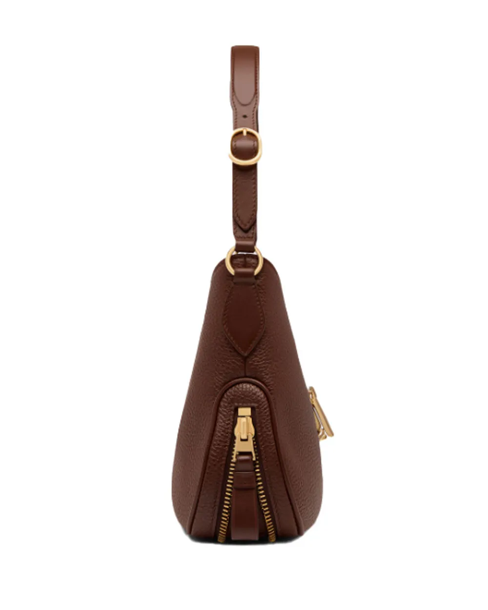 Medium Tara Crazy Grain Leather Bag in Saddle Brown