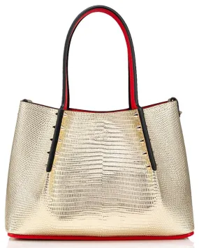 Mini Cabarock Tote in Embossed Plantine Gold