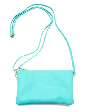 Monogrammed Clutch Aqua