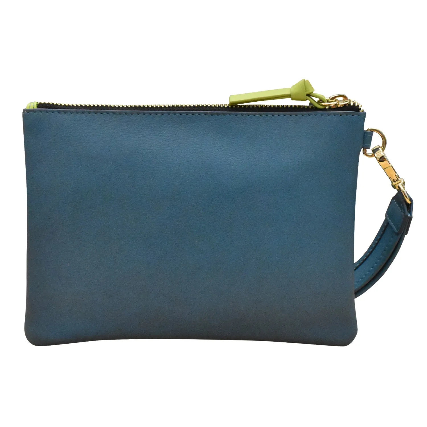 Multi Color Top Zip Wristlet