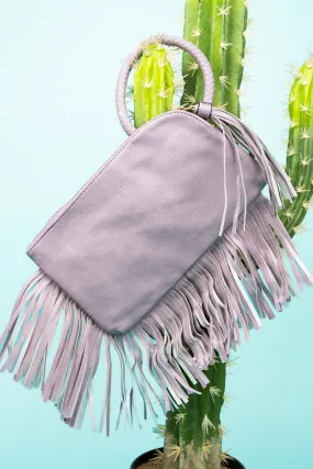 NGIL Violet Fairleigh Fringe Bangle Clutch