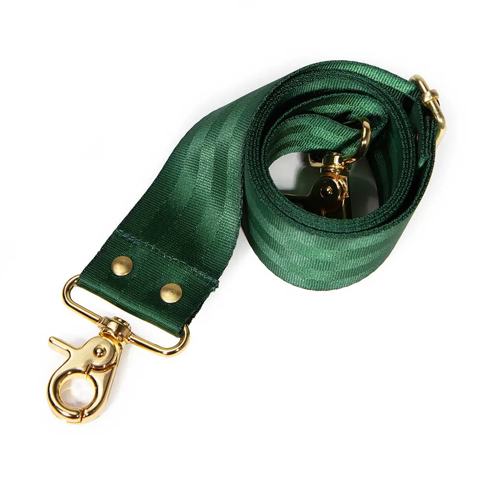 Satin Webbing Cross Body/Shoulder Strap- Hunter Green