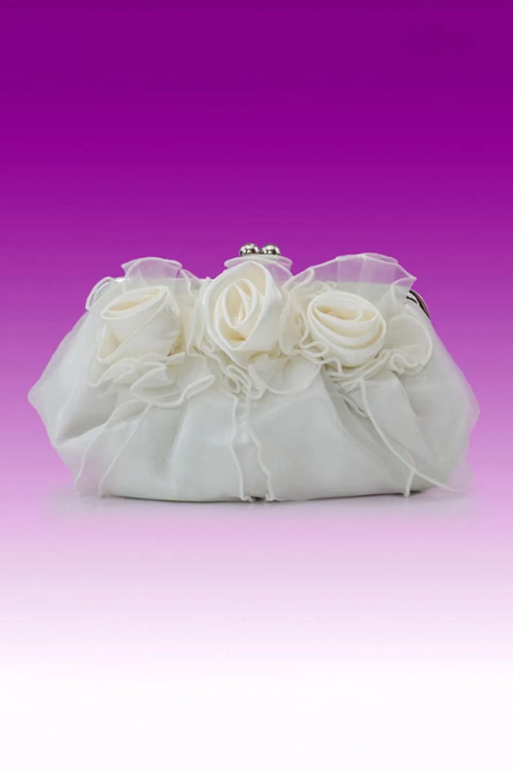 Silk Chain Clutches With Flower