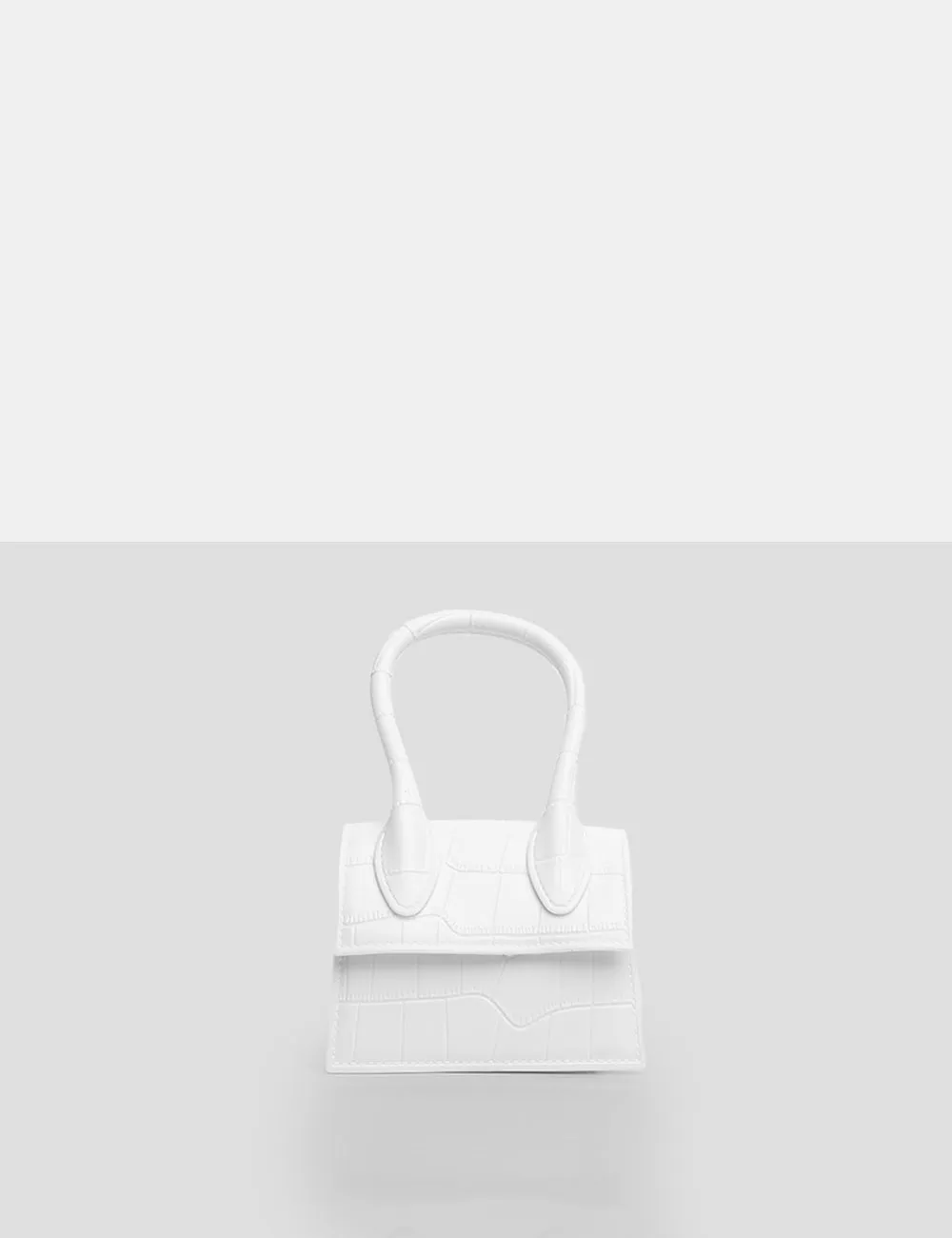 The Alora White Rubber Effect Mini Bag