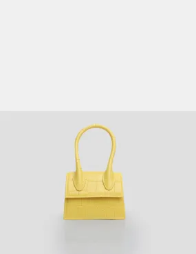 The Alora Yellow Rubber Effect Mini Bag