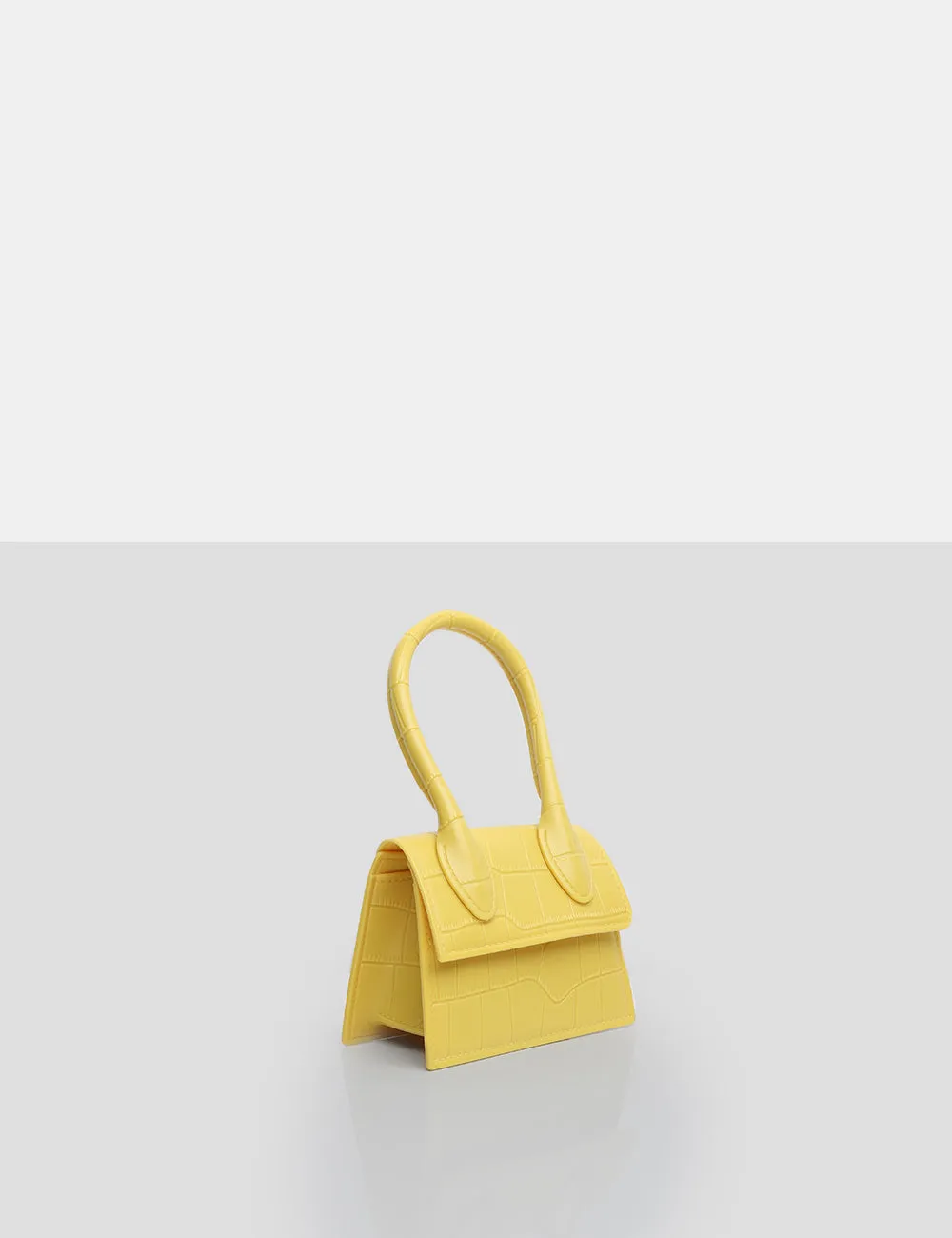 The Alora Yellow Rubber Effect Mini Bag