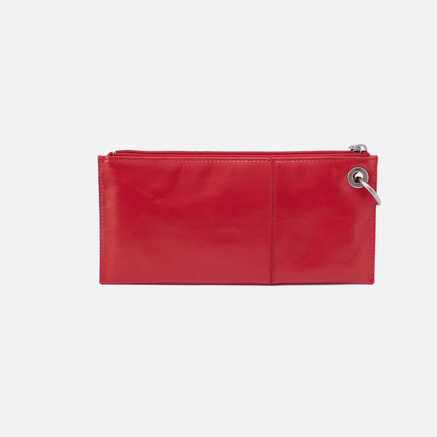 Vida Wristlet In Polished Leather - Hibiscus