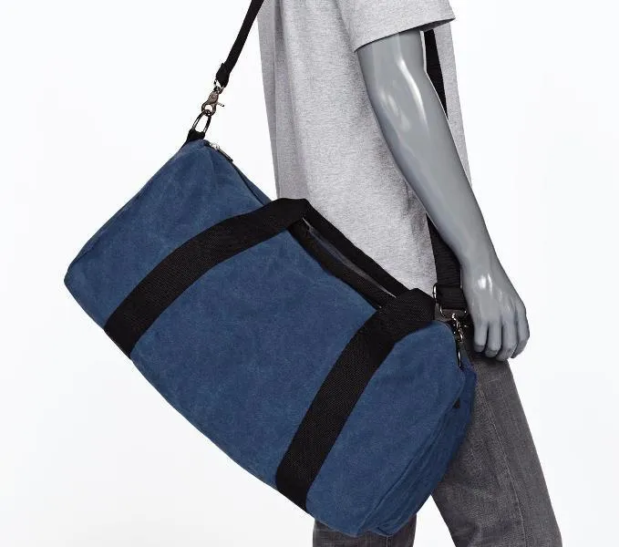 Weekender Washed Cotton Canvas Duffel Bag